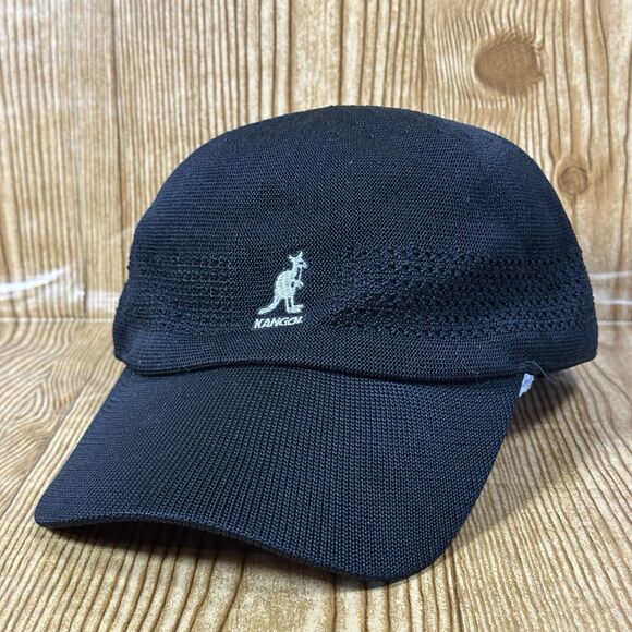 Kangol Tropic ventair Spacecap Baseball Golf Hat Black One Size - Picture 1 of 9
